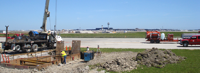 Auger Boring Operation2 at O'Hare Airport