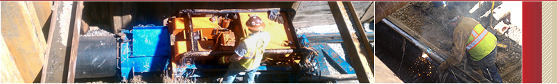 Guide Casing on Deerfield, Illinois Pedestrian Tunnel and Pipe Welding at O'Hare Airport
